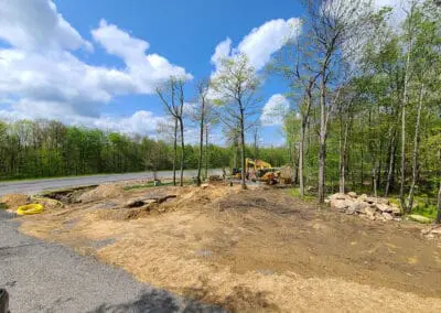 Preparing land for custom home construction