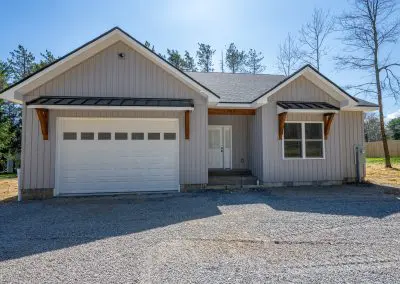 Newly built house with garage